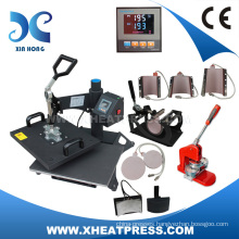 CE factory high efficiency 9 in 1 combo heat press machine (14years experience)